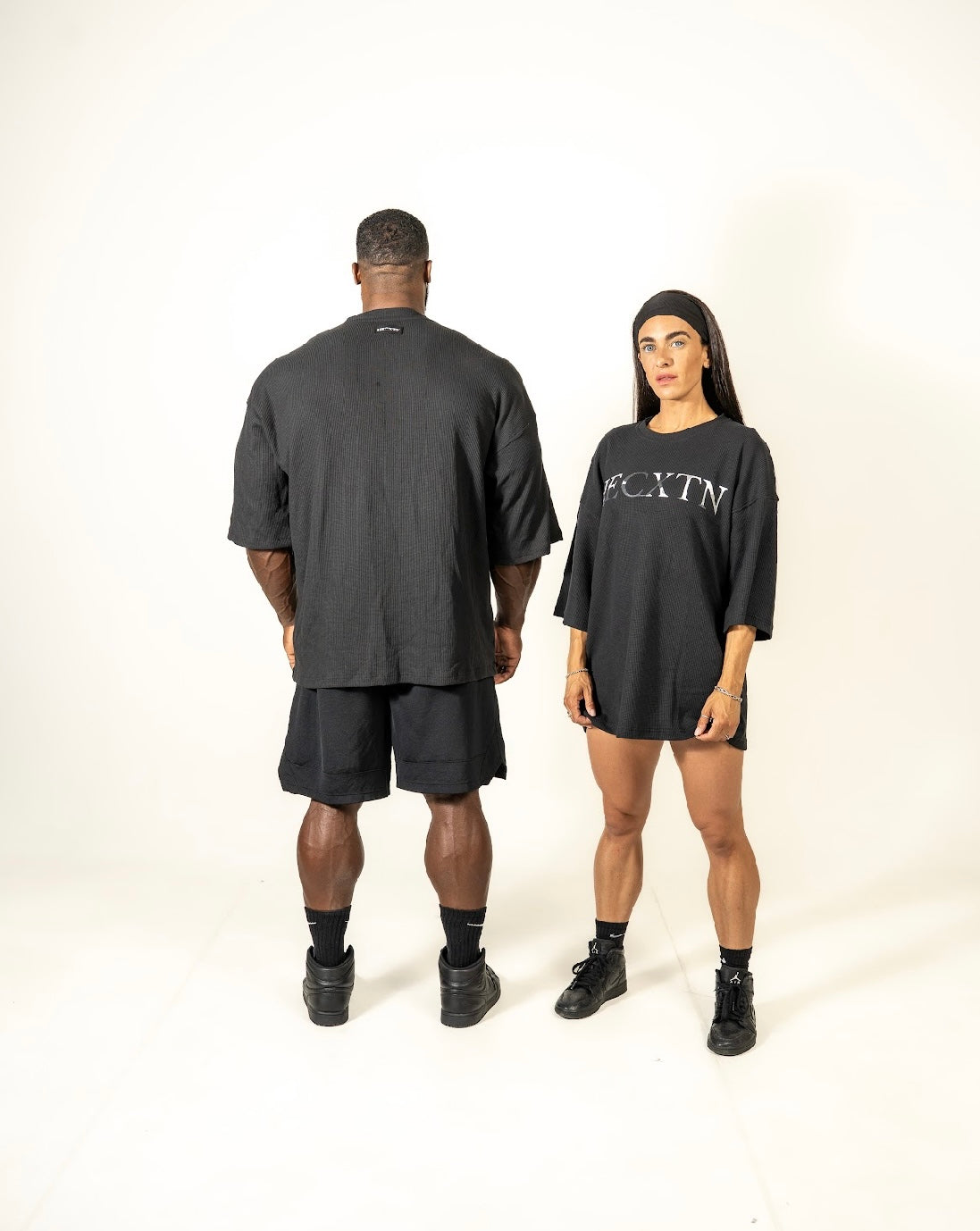 HECXTN Thermal Midnight Black & Ghost Camo Oversized T- Shirt.