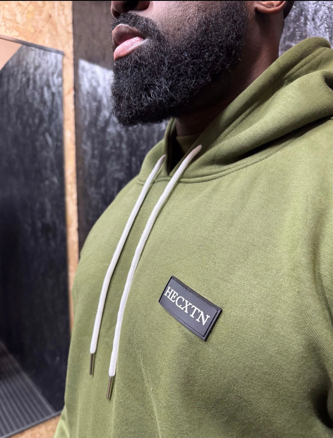 HECXTN Green Hood & Wide Leg Jogger bottom matching set