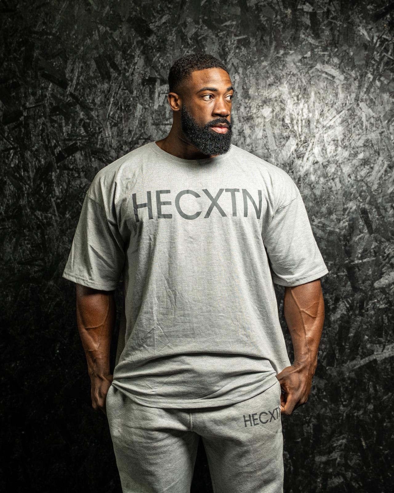 HECXTN Sports Grey Oversized T-Shirt.
